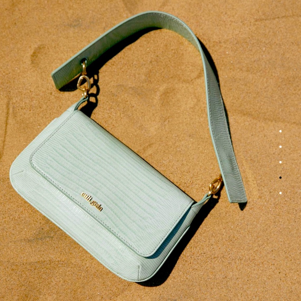 CULT GAIA Damara Leather Shoulder Bag MINT